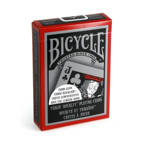 Juego de Cartas UV Glow Bicycle Tragic Royalty Playing Cards Brilla con la luz UV Pocker Realeza trágica 
