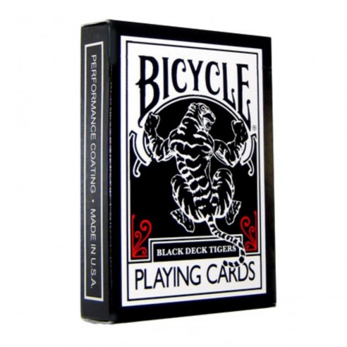 Juego de Cartas Bicycle Black Tiger by Ellusionist Playing Card Tigre Negro Baraja Naipe Pocker 