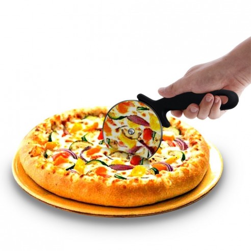 Cortador Circular de Pizza en acero Inoxidable, corta y porciona fácil