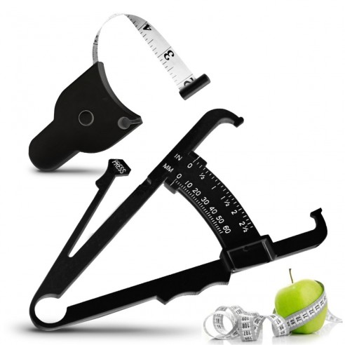 Kit Fitness Control Adipómetro + Cinta Métrica medidores de grasa corporal calibrador
