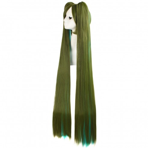 Peluca Extralarga Hatsune Miku Cosplay 1.3 mts cabello liso 