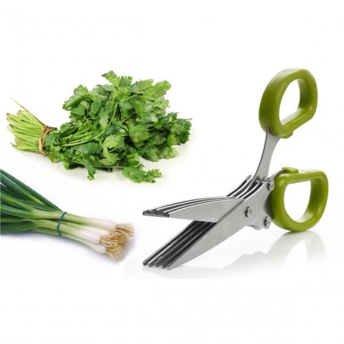 Tijeras para verduras, hierbas y vegetales pica cilantro, perejil, cuatro en una