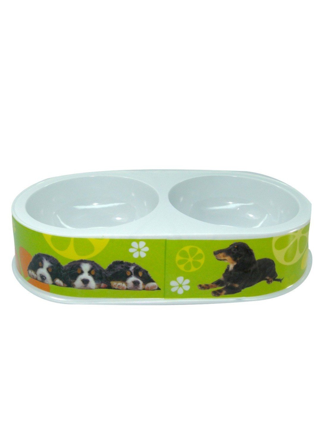 Comedero para mascotas plato doble diseño Circular en melamina