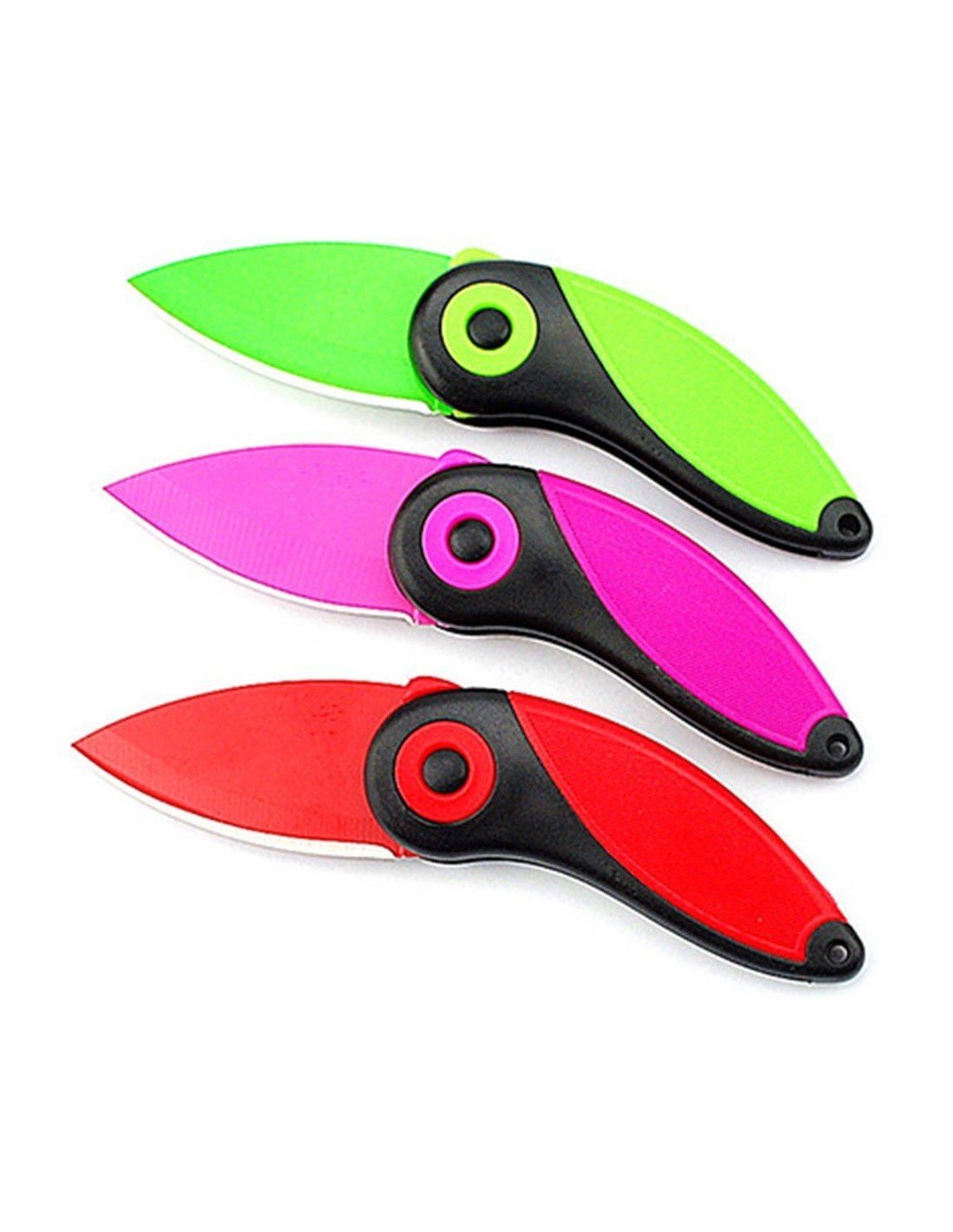 Set De 3 Cuchillos De Cocina Rectractil Con Forma De Loro