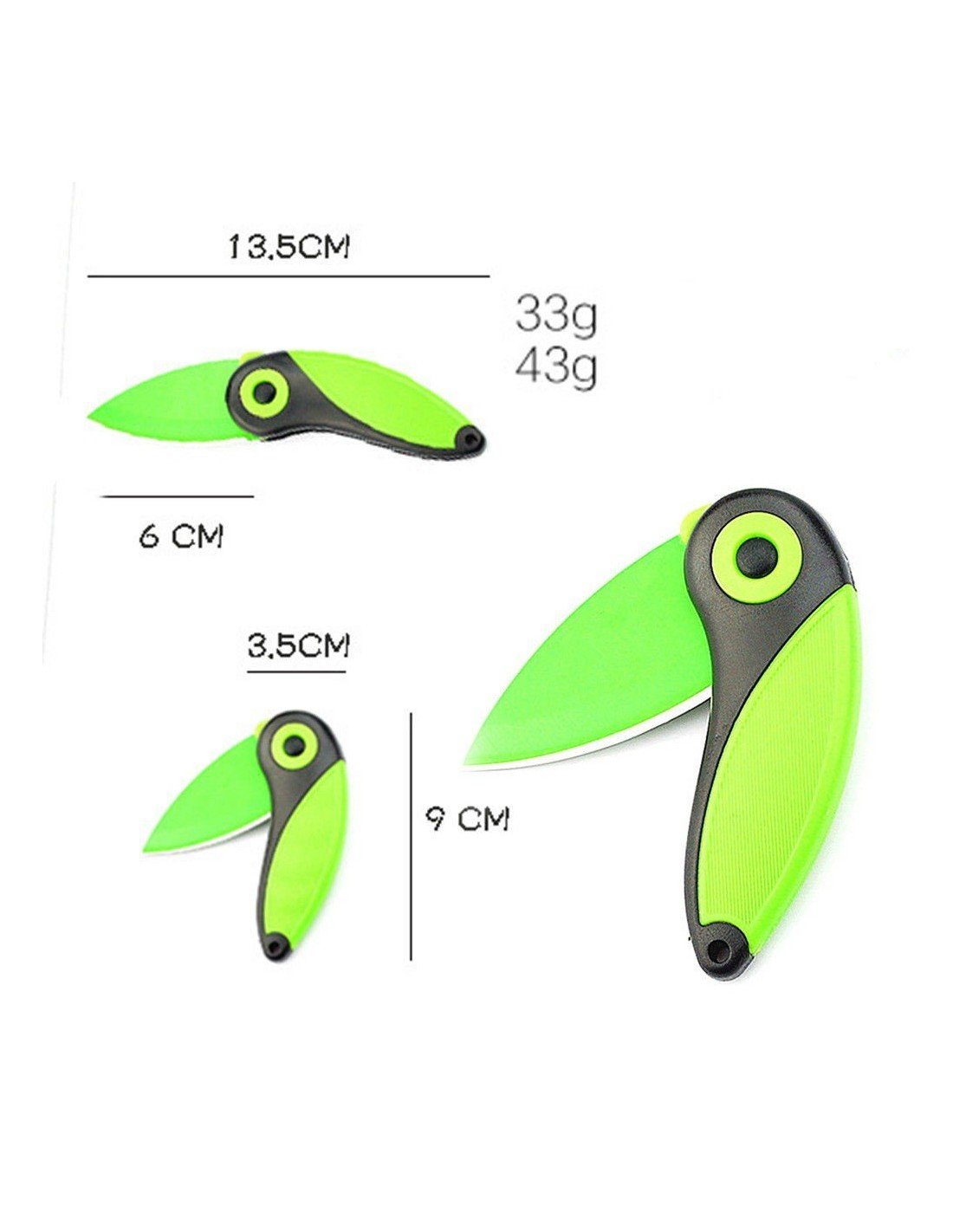 Set De 3 Cuchillos De Cocina Rectractil Con Forma De Loro