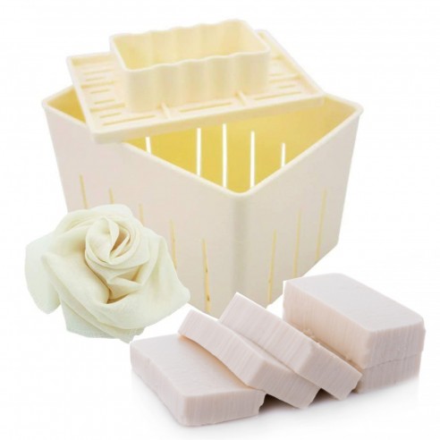 Mangocore Tofu Molde a Presión de queso Kit + Cheese Cloth Soy