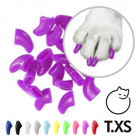 Protector de Uñas Mascota T.XS Nails Caps en colores evita rasguños