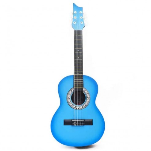 Guitarra Acústica Estudio Infantil Redonda Azul