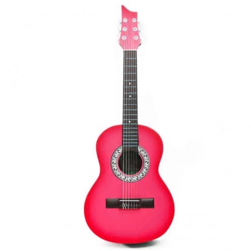 Guitarra Acústica Estudio Infantil Redonda Roja