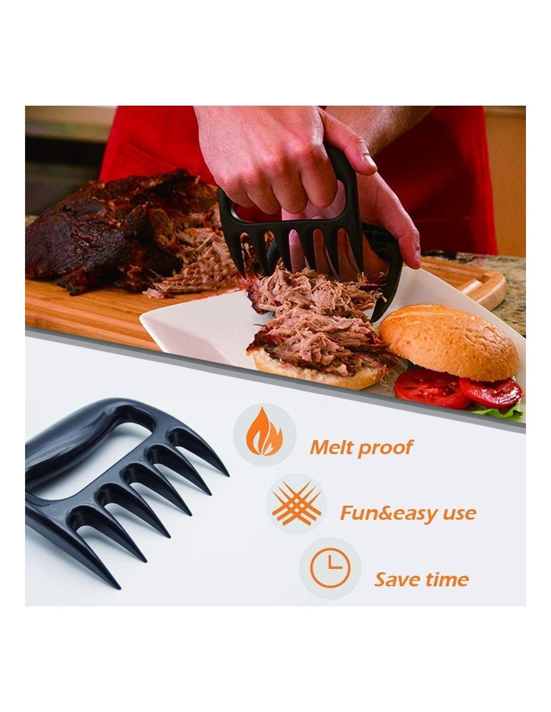 Pinzas Triturador Garra De Oso Para Carne Pollo Barbacoa x2