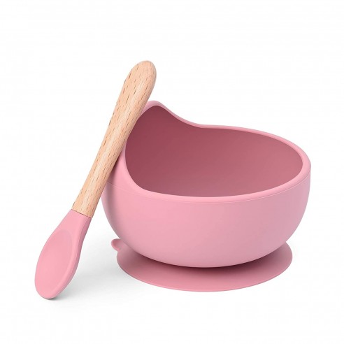 Plato Succión Bowl  tazón + cuchara Anti-derrame Comida Bebé Niño
