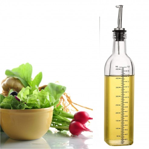 Dispensador de Aceite o vinagre Aceitera en vidrio con Dosificador 500ml