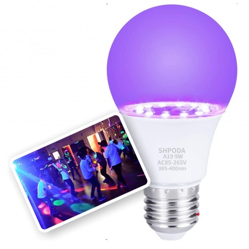 Bombillo LED Luz Ultra Violeta UV Luz Negra 7w Para Fiestas