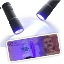 Setx2 Linternas UV blackLight probador billetes Caja Fraude 