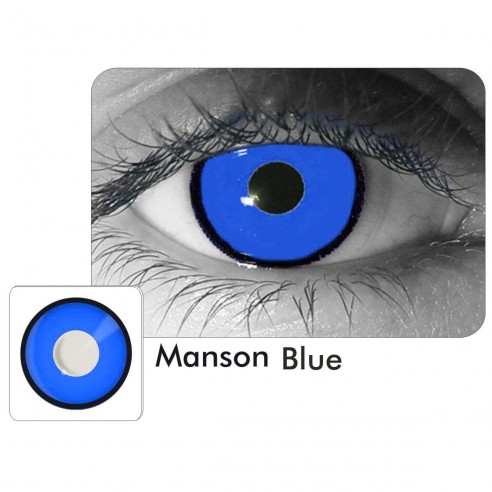 Lentes de Contacto Crazy Manson Blue Mad Azul