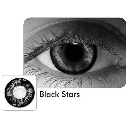Lentes de Contacto Stars Black Crazy Brillance Estrellas